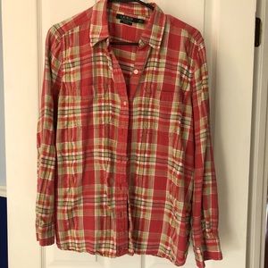 Lauren denim flannel shirt